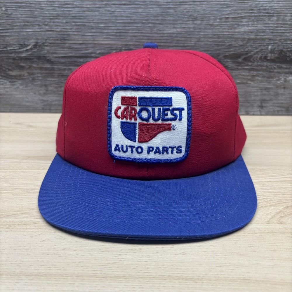Vintage Carquest Auto Parts Hat Cap Snap Back Red Blue Promo Trucker K Products